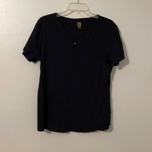 Anne Kline sport black shirt with gold detailing size 1X